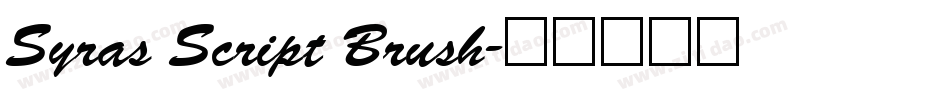 Syras Script Brush字体转换